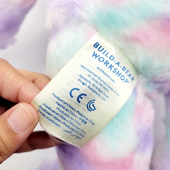 Build a Bear Workshop Pastel Swirl Kitty Cat Stuffed Animal Plush Tie-Dye - Picture 7 of 11